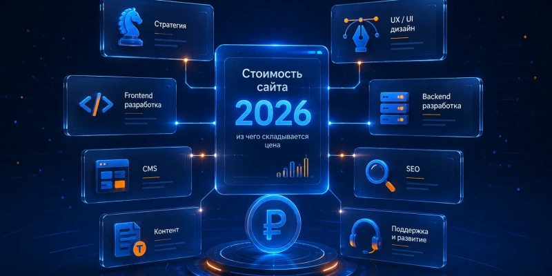 Сколько стоит сайт в 2026 году: из чего складывается цена